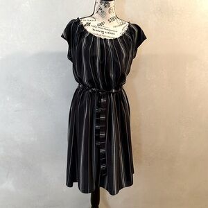 Navy & White Classy Summer Dress